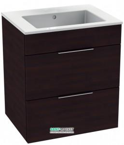 Тумба c раковиною Jika Cube підвісна 54x42.2x60.7 темний дуб H4536121763021