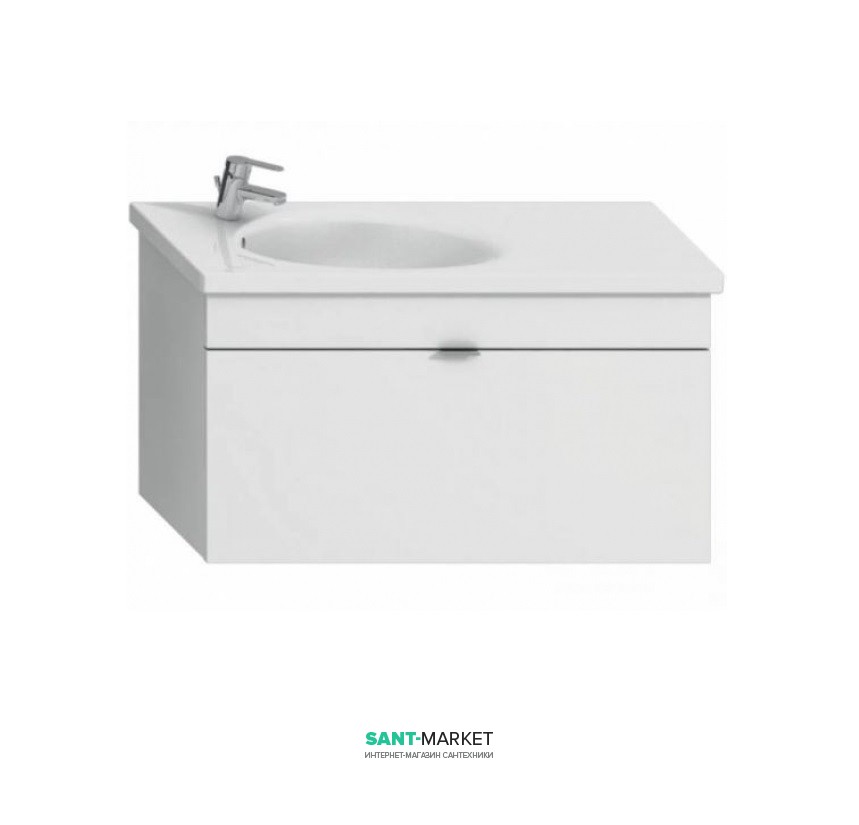 Тумба c раковиной Jika Tigo подвесная левая 97х37х52 белый H4551870215001