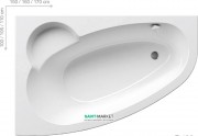 Ванна акрилова асиметрична Ravak колекція Asymmetric 150х100х47 L C441000000