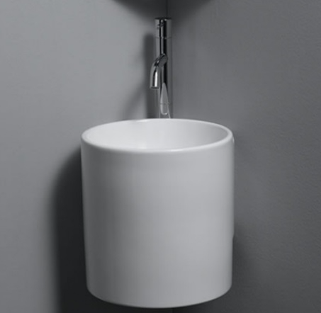 Раковина для ванної підвісна AeT колекція Idea Cylinder біла L315