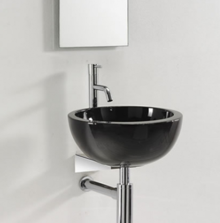 Раковина для ванної накладна AeT колекція Motivi Spot Middle Plus чорна L272