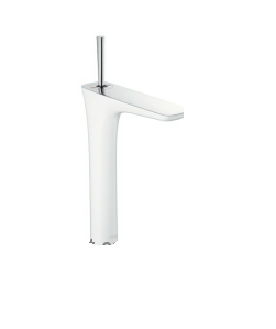 Смеситель для раковины с джойстиком высокий Hansgrohe коллекция PuraVida хром/белый 15072409