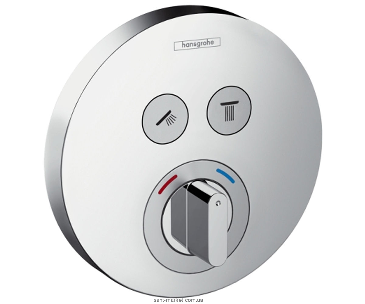 Змішувач для душа вбудований із термостатом Hansgrohe колекція Shower Select S хром 15748000