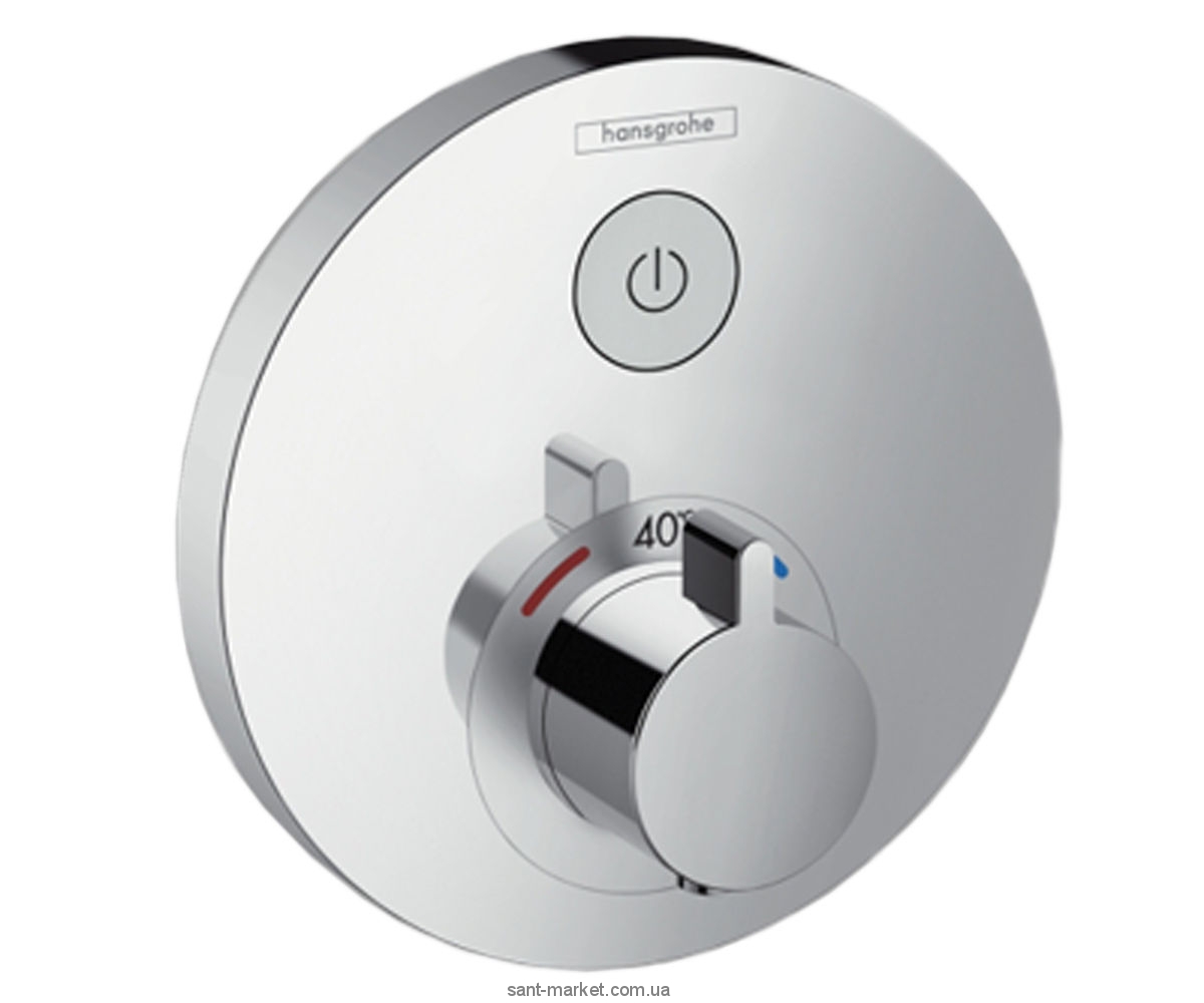 Змішувач для душа вбудований із термостатом Hansgrohe колекція Shower Select S хром 15744000