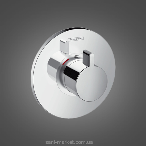 Змішувач з термостатом прихований (вбудований) Hansgrohe колекція Ecostat S хром 15756000