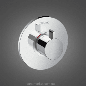 Змішувач з термостатом прихований (вбудований) Hansgrohe колекція Ecostat S хром 15756000