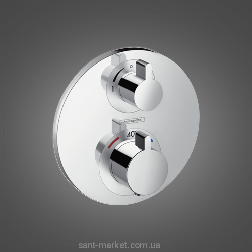 Смеситель с термостатом скрытый (встраиваемый) Hansgrohe коллекция Ecostat S хром 15757000