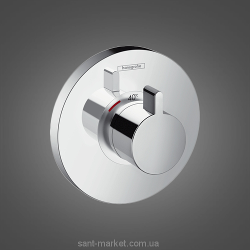 Змішувач з термостатом прихований (вбудований) Hansgrohe колекція Shower Select S хром 15741000