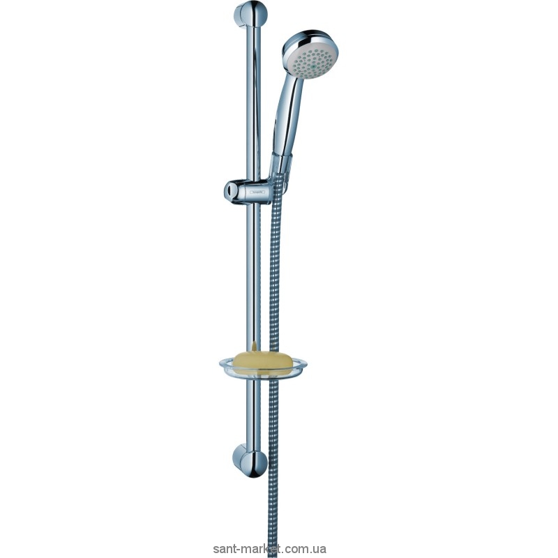 Душевой гарнитур со штангой Hansgrohe коллекция Unica Club 5 с мыльницей хром 27308000