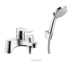 Смеситель однорычажный на борт ванны с душем Hansgrohe коллекция хром 31422000