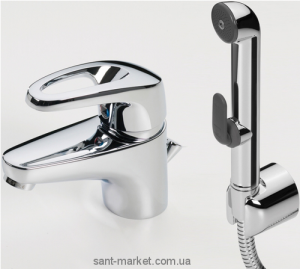 Смеситель для раковины однорычажный с донным клапаном и душем Oras колекция Safira хром 1008F