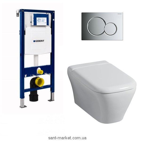 Унітаз Keramag My Day 201400 + 575410 + Інсталяція Geberit Duofix 111.300.00.5 + Кнопка змиву 115.770.21.5