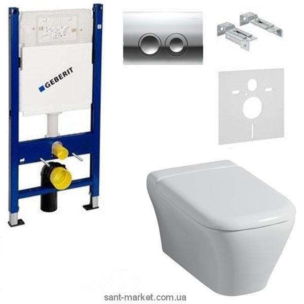 Унитаз Keramag My Day 201400+575410 + Комплект 4 в 1 для подвесного унитаза Geberit Duofix 458.161.21.1