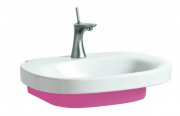 Раковина для ванной на пьедестал Laufen коллекция Mimo бело-розовая H8115570451041
