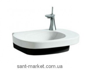 Раковина для ванной накладная Laufen коллекция Mimo черно-белая H8115570171041