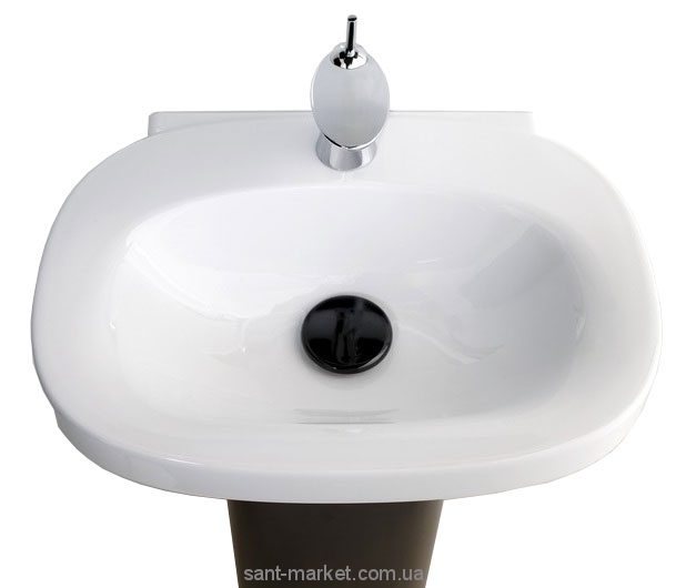 Раковина для ванной на пьедестал Laufen коллекция Mimo черно-белая H8115530171041