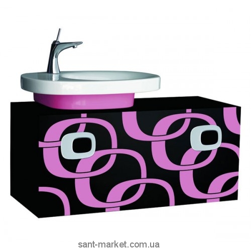 Тумба під раковину Laufen MIMO підвісна 100х40х45 чорний / рожевий H4335510555421