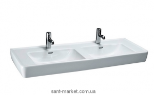 Раковина для ванної на тумбу подвійна Laufen колекція Pro біла H81496770001041