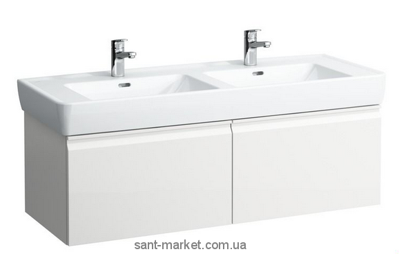 Тумба под 2 раковины Laufen Pro подвесная 122х45х39 белый H4830810954631