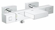 Смеситель с термостатом двухвентильный для ванны Grohe коллекция Grohtherm Cube хром 34497000