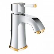 Змішувач для раковини одноважеля з донним клапаном Grohe колекція Grandera хром / золото 23303IG0