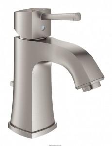 Смеситель для раковины однорычажный с донным клапаном Grohe Grandera светлый графит 23303AL0