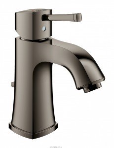 Смеситель для раковины однорычажный с донным клапаном Grohe Grandera темный графит 23303A00