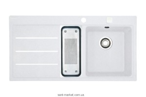 Мойка для кухни прямоугольная Franke Mythos fusion MTF 651-100  1.5 чаши  крыло слева  накладная  гранит  белая 114.0156.977