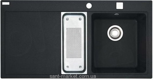 Мойка для кухни прямоугольная Franke Mythos MTG 651-100  1.5 чаши  крыло слева  врезная  гранит  оникс 114.0176.572