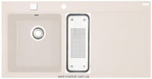 Мойка для кухни прямоугольная Franke Mythos MTG 651-100  1.5 чаши  крыло справа  врезная  гранит  ваниль 114.0277.701