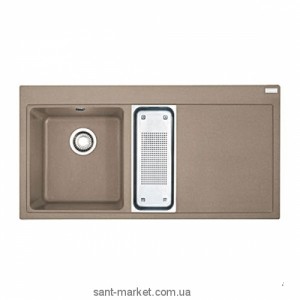 Мойка для кухни прямоугольная Franke Mythos MTG 651-100  1.5 чаши  крыло справа  врезная  гранит  миндаль 114.0302.788