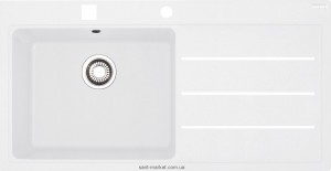 Мойка для кухни прямоугольная Franke Mythos Fusion MTF 611  крыло справа  врезная  гранит  белая 114.0157.003