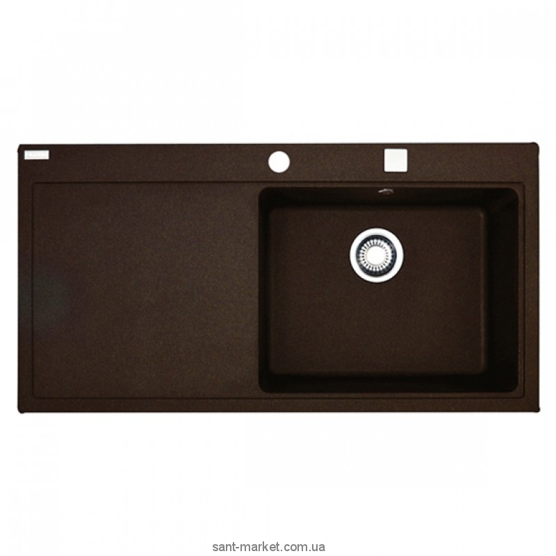 Мийка для кухні прямокутна Franke Mythos MTG 611 крило зліва врізна граніт шоколад 114.0176.578