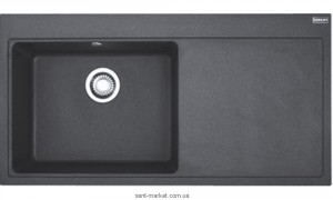 Мойка для кухни прямоугольная Franke Mythos MTF 611  крыло справа  врезная  гранит  оникс 114.0176.575