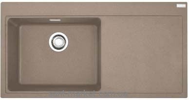 Мийка для кухні прямокутна Franke Mythos MTG 611 крило праворуч врізна граніт мигдаль 114.0302.792