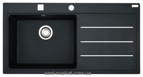 Мийка для кухні прямокутна Franke Mythos Fusion MTF 611 крило праворуч врізна граніт чорна 114.0157.287