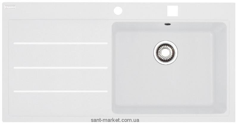 Мойка для кухни прямоугольная Franke Mythos Fusion MTF 611  крыло слева  врезная  гранит  белая 114.0157.003
