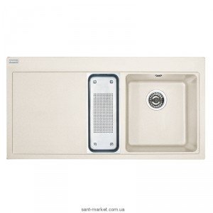 Мойка для кухни прямоугольная Franke Mythos MTG 651-100  1.5 чаши  крыло слева  врезная  гранит  ваниль 114.0277.700