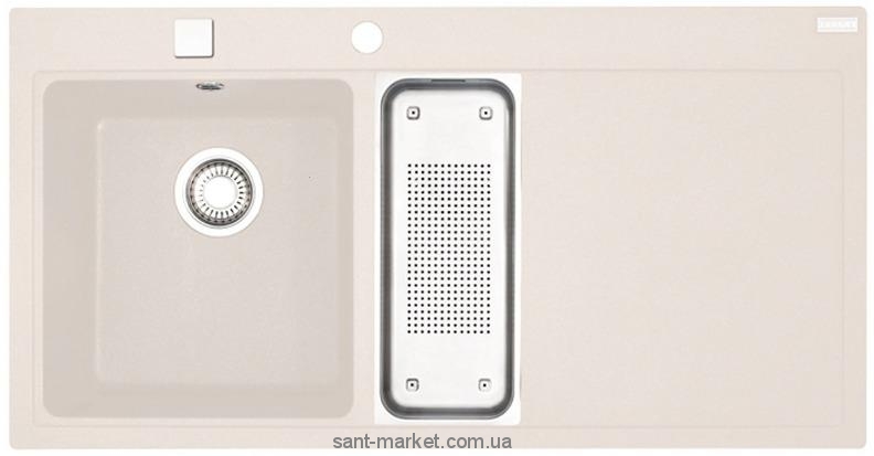 Мийка для кухні прямокутна Franke Mythos MTG 651-100 1.5 чаші крило праворуч врізна граніт ваніль 114.0277.701