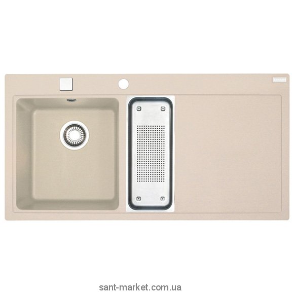 Мойка для кухни прямоугольная Franke Mythos MTG 651-100  1.5 чаши  крыло справа  врезная  гранит  бежевая 114.0017.936