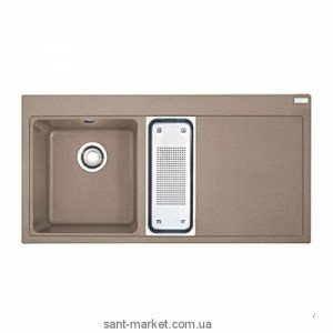 Мийка для кухні прямокутна Franke Mythos MTG 651-100 1.5 чаші крило праворуч врізна граніт мигдаль 114.0302.788