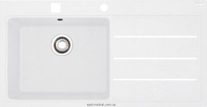 Мойка для кухни прямоугольная Franke Mythos Fusion MTF 611  крыло справа  врезная  гранит  белая 114.0157.003