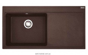 Мойка для кухни прямоугольная Franke Mythos MTG 611  крыло справа  врезная  гранит  шоколад 114.0176.579