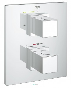 Смеситель с термостатом скрытый (встраиваемый) Grohe коллекция Grohtherm Cube хром 19958000