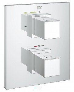 Смеситель с термостатом скрытый (встраиваемый) Grohe коллекция Grohtherm Cube хром 19958000