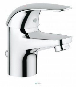 Смеситель для раковины однорычажный с донным клапаном Grohe колекция Euroeco хром 32732000