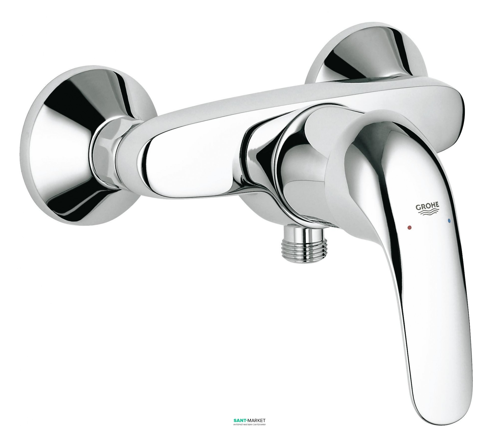 Смеситель для душа настенный однорычажный Grohe коллекция Euroeco хром 32740000