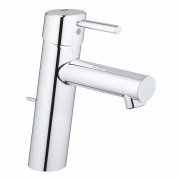 Смеситель для раковины однорычажный с донным клапаном Grohe колекция Concetto хром 23450001