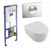 Унитаз Villeroy&Boch Avento 5656HR01 + Сиденье + Инсталляция ViConnect 92246100 + Кнопка смыва 92248561