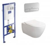 Унитаз подвесной Villeroy&Boch Subway 2.0 56001001+9M78S101 + Инсталляция 92246100 + Кнопка смыва 92249061